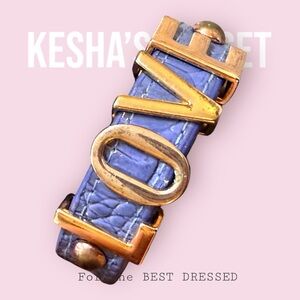 BCBGeneration Croc Embossed Faux Leather Snap Bracelet | Rose Gold Logo Cuff